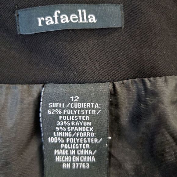 Rafaella Size 12 Black Flare Skirt Womens - Picture 3 of 4